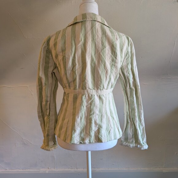vintage nanette lepore green stripe bow blazer ASO paige matthews charmed (4) - Picture 4 of 9